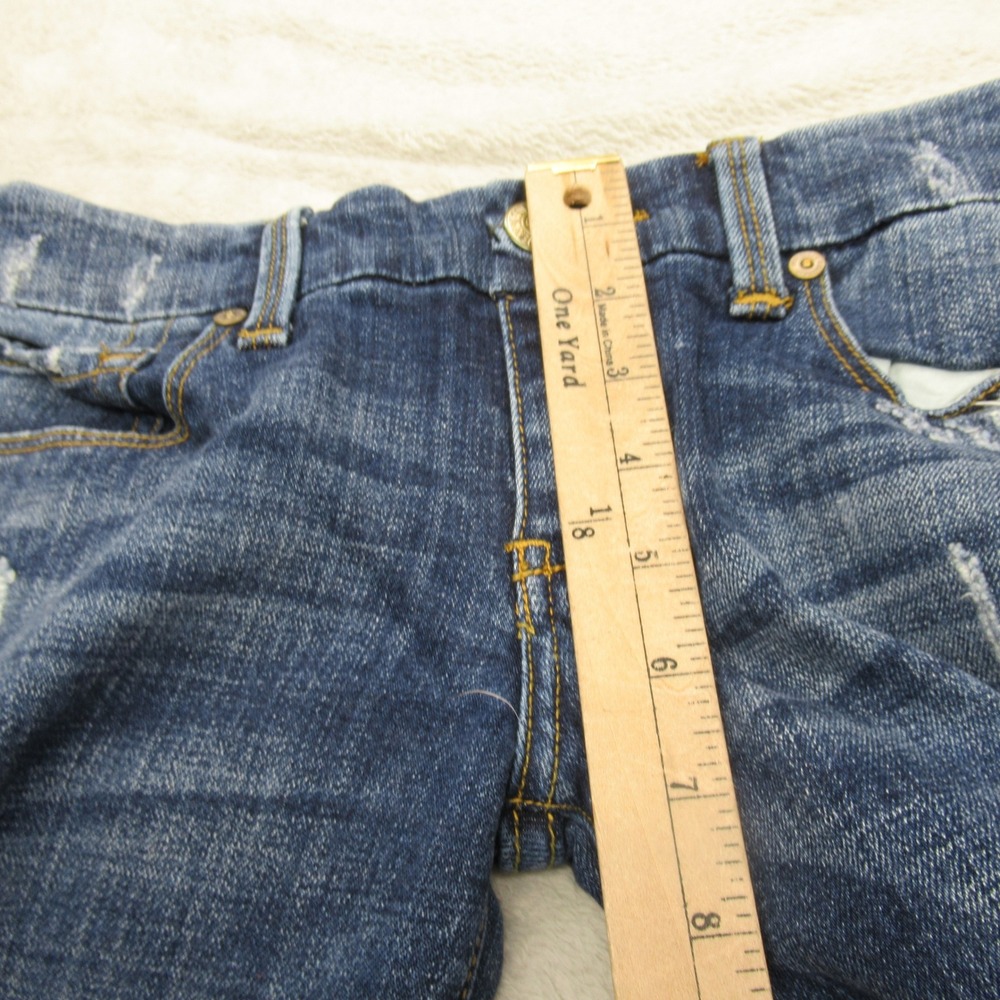 Seven 7 Jeans Womens 26 Medium Wash Denim Low Rise Bootcut Fade Whisker 27x28 - Picture 10 of 13